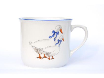 Hrnek Vařák, 0,65 l, Český porcelán Dubí, husy