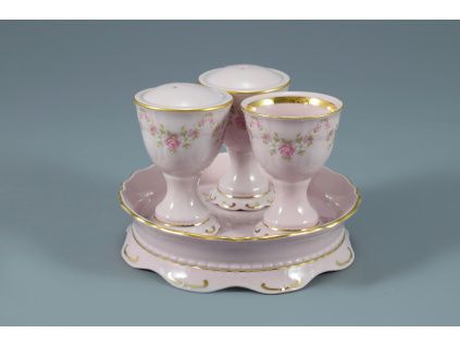 Sonáta, souprava sypátek, růžový porcelán, 4 d., Leander