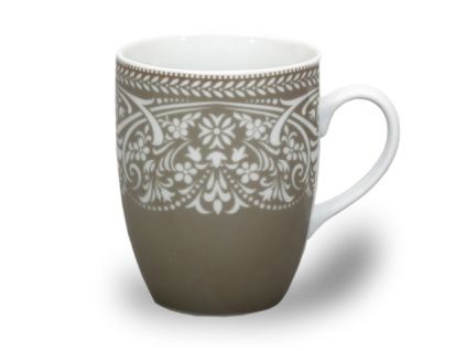 Eva, porcelánový hrnek, 0,37 l, šedá krajka, Thun 1794