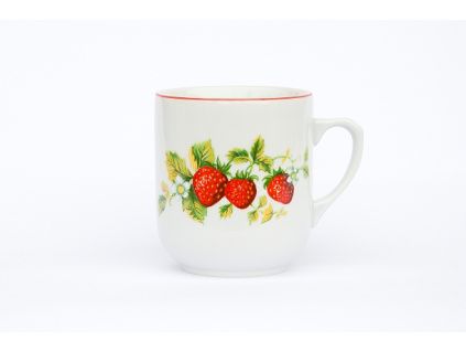 Hrnek Trojka, 300 ml, Český porcelán, Dubí, jahody