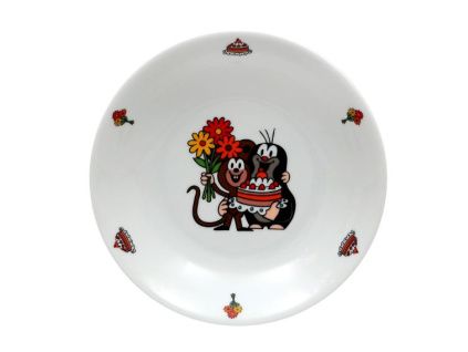 Krteček a dort, hluboký talíř 20, český porcelán, Thun