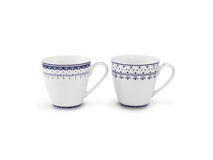 Sada hrnků, 0,30 l, český porcelán, HyggeLine, modrá, Leander, 2 ks