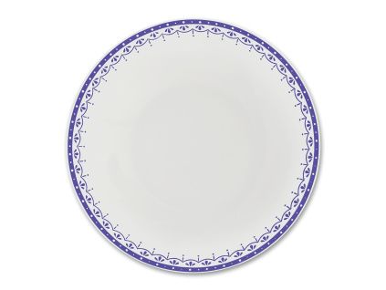Talíř hluboký, 22 cm, HyggeLine, modrá, Leander, český porcelán
