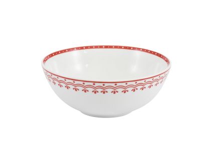 Miska, 16 cm, HyggeLine, červená, Leander, český porcelán
