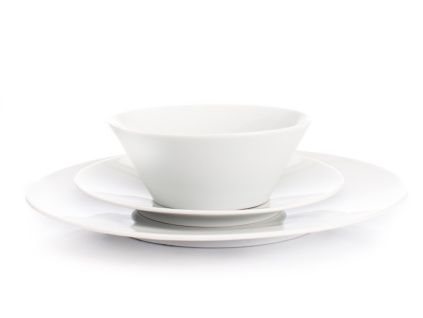 Bohemia White, talířová sada, bílá, Český porcelán Dubí