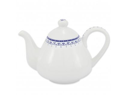 Konvice kávová/ čajová, 1,20 l, český porcelán, HyggeLine, modrá, Leander
