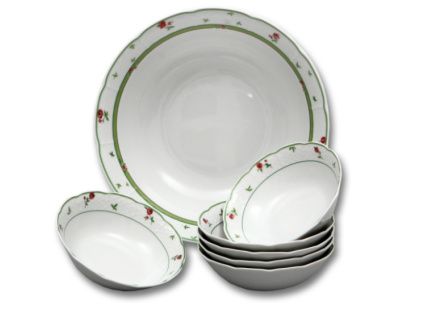 Menuet, kompotová souprava, růže, zelená, Thun