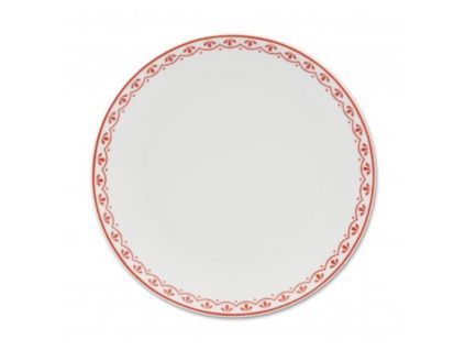 Talíř dezertní, 21 cm, HyggeLine, červená, Leander, český porcelán