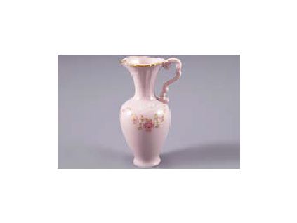 Karafa Amis, růžový porcelán, 9 cm, kytičky, Leander