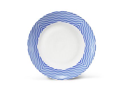 Porcelánový talíř dezertní, 21 cm, český porcelán, Leander, BeFree, modrá