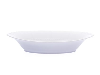 Koš na chléb, 33,5 cm, český porcelán, Sonáta, bílá krajka, Leander