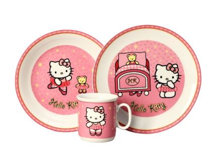 Hello Kitty, dětská souprava, růžová