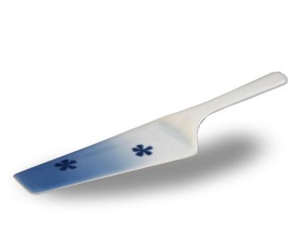 Lopatka na dort, český porcelán, modré třešně, Thun