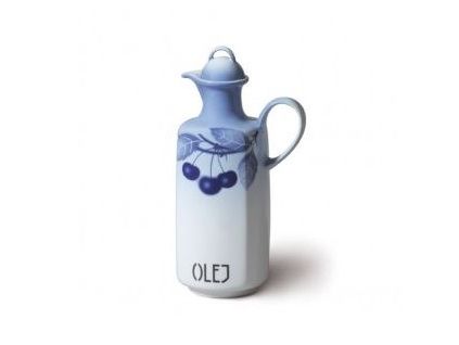 Láhev na olej, český porcelán, 500 ml, Saphyr, modré třešně, Thun