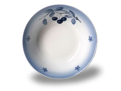 Mísa kompotová, český porcelán, 25 cm, Angelika, modré třešně, Thun