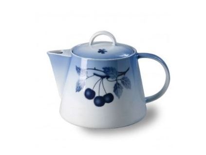 Konvice čajová, český porcelán, 1,3 l, Tom, modré třešně, Thun