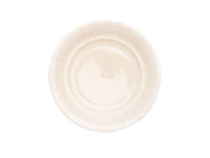 Talíř mělký, český porcelán, 25 cm, Sonáta, slonová kost, Leander