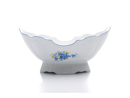 Mísa na ovoce na noze, 23 cm, český porcelán, Bernadotte, pomněnky, Thun