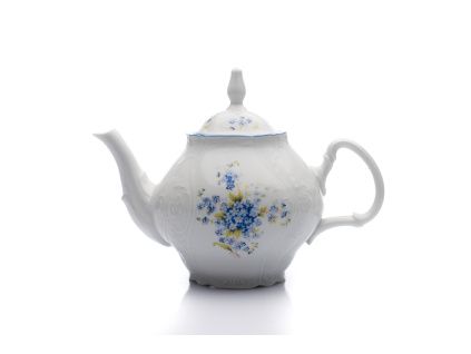 Čajová konvice, 1,2 l, český porcelán, Bernadotte, pomněnky, Thun