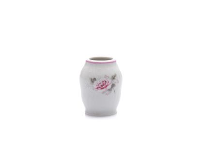 Párátník, český porcelán, Bernadotte, růže, růžový proužek, Thun