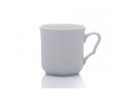 Hrnek Karel, 0,27 l, Český porcelán Dubí, bílý