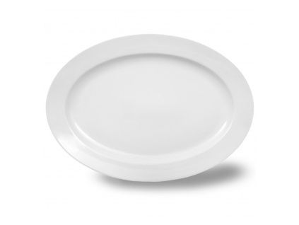 Ovál, 43 cm, český porcelán, Opal, bílý, Thun