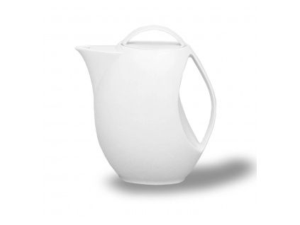 Konvice kávová, český porcelán, Loos, 1,30 l, bílá, Thun 1794