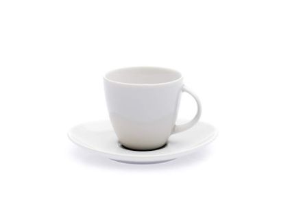 Šálek s podšálkem na espreso, český porcelán, Loos, 90 ml, bílý, Thun 1794
