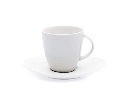 Šálek s podšálkem, český porcelán, Loos, 220 ml, bílý, Thun 1794