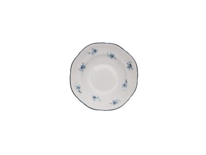 Miska na kompot, 13 cm, český porcelán, Bernadotte, modré růžičky, Thun