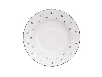 Talíř hluboký, český porcelán, Verona, 24 cm, modrá valbella, G. Benedikt