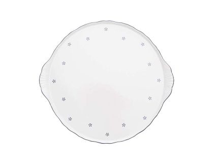 Talíř na dort, český porcelán, Verona, 33 cm, modrá valbella, G. Benedikt