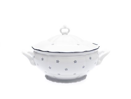 Mísa polévková s víčkem, český porcelán, Verona, 2,5 l, modrá valbella, G. Benedikt