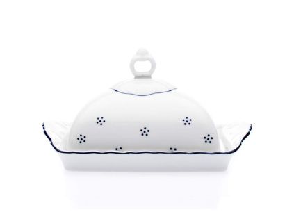 Máslenka, český porcelán, Verona, 250 g, modrá valbella, G. Benedikt