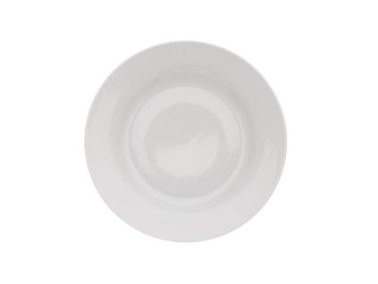 Talíř mělký, český porcelán, Rona, 25 cm, bílý, G. Benedikt