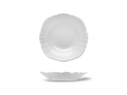 Porcelánová miska hluboká, 16 cm, Bernadotte, český porcelán, bílá, Thun 1794