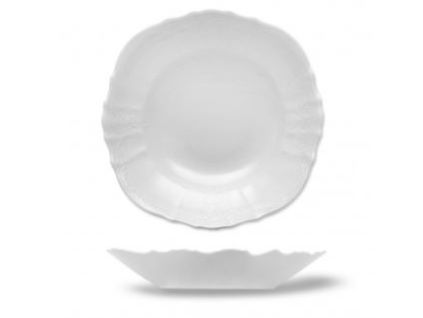 Porcelánová mísa hluboká, 25 cm, Bernadotte, český porcelán, bílá, Thun 1794