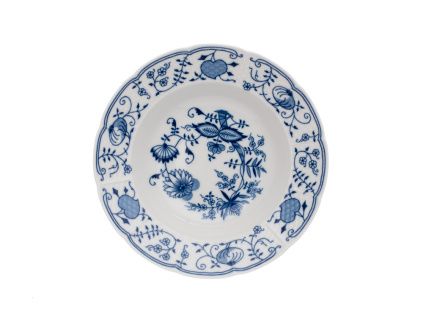 Natálie, talíř hluboký, cibulák, český porcelán, 23 cm, Thun