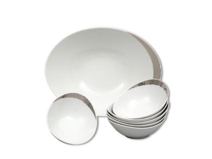 Loos, kompotová souprava, český porcelán, Thun, 7 d.
