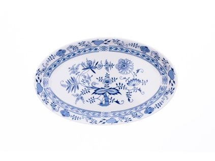 Saphyr, mísa oválná, 33 cm, cibulák, porcelán Thun 1794