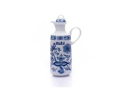 Saphyr, láhev na olej, cibulák, český porcelán, 500 ml Thun 1794