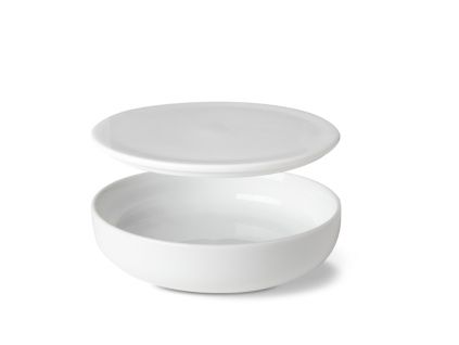 Miska na dip mělká s víkem, český porcelán, 13 cm, Optimo, G. Benedikt