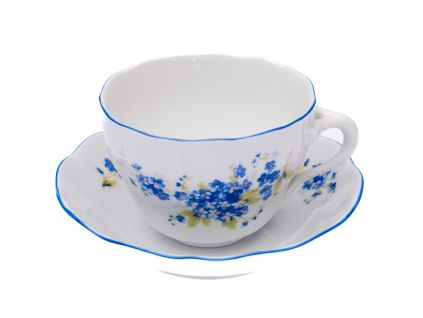Pomněnky, šálek a podšálek B+B, Český porcelán Dubí