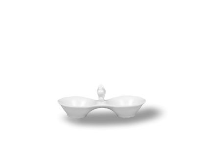 Slánka dvoudílná, bílý porcelán, Ophelia, Thun Rulak Zettlitz