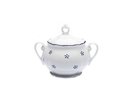 Cukřenka s víčkem, český porcelán, Verona, 250 ml, modrá valbella, G. Benedikt