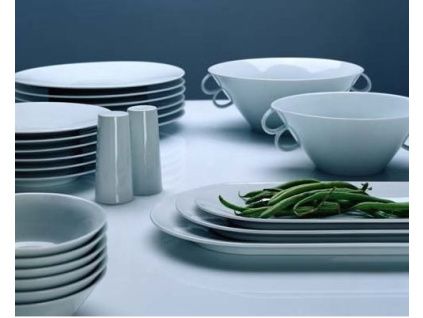 Bohemia White, jídelní souprava, bílá, Český porcelán Dubí