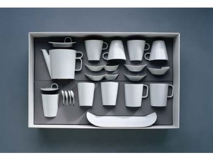 Bohemia White, čajová souprava, bílá, Český porcelán Dubí