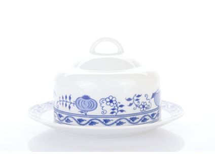 Máslenka kulatá, český porcelán, Saphyr, cibulák, Thun