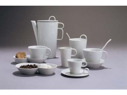 Bohemia White, kávová souprava, bílá, Český porcelán Dubí