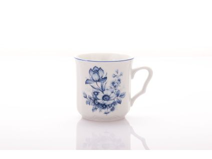 Hrnek Karel, modrý květ, 270 ml, Český porcelán Dubí